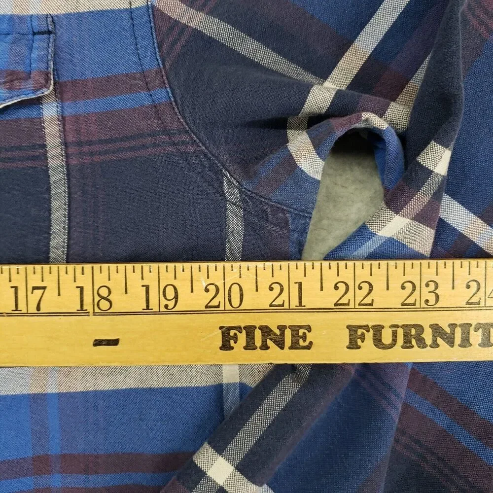 The North Face Flannel‎ Shirt Mens Medium Blue Plaid Cotton Gorpcore Outdoor